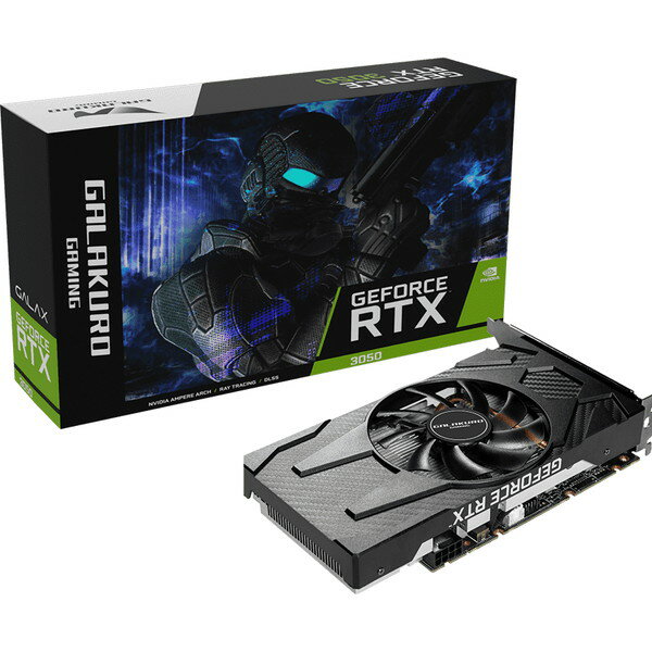 グラフィックボード ビデオカード 玄人志向 クロウトシコウ GG-RTX3050-E8GB/SF NVIDIA GEFORCE RTX 3050 GALAKURO GAMING モデル [GGRTX3050E8GBSF] 4988755061582のサムネイル