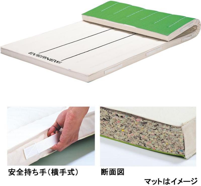 【受注生産品・キャンセル不可】エバニュー(EVERNEW) 体操マット 6cm厚指導ライン入りマットすべり止付90x180x6 EKM401【代引・日時指定・北海道沖縄離島配送不可】【企業・学校・施設等の配送のみ対応】【個人宅配送不可】-お取り寄せ品-