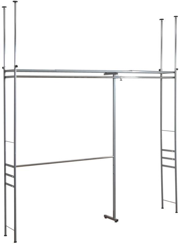 ツッパリクローゼットハンガーラック (奥行30cm)ロータイプ スーパーワイド シルバーメタリック SK-80L・SW -お取り寄せ品-【代引・日時指定・北海道沖縄離島配送不可】 エスエイ企画 0176-4580152914715-ds