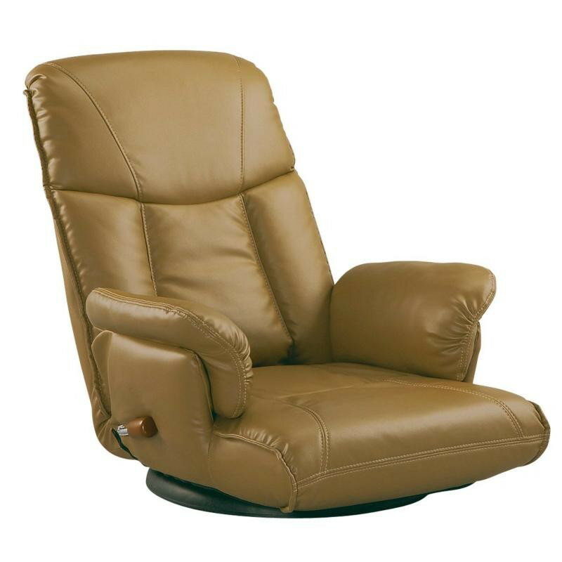 ミヤタケ スーパーソフトレザー座椅子 楓 YS-1392A ブラウン 131391005