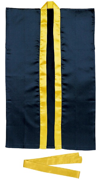 ARTEC アーテック 運動会・発表会・イベント 運動会・競技 サテンロングハッピ黒(襟金)S ハチマキ金付 ..