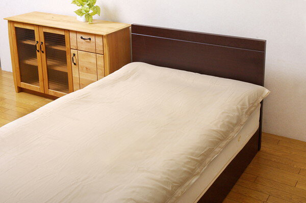 イケヒコ 敷きカバー ダブルロング 寝具 無地 リバーシブル 「リバD敷カバーIT」 ミドルベージュ/ライトベージュ 約145×215cm シンプル ベージュ 9803051【代引き不可】【北海道沖縄離島は配送不可】-お取り寄せ品-