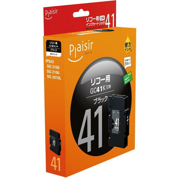 プレジール plaisir PLE-RC41B [ リコー RICOHGC41K 互換インクカートリッジ ブラック ] 【キャンセル不可・北海道沖縄離島配送不可】 -お取り寄せ品-