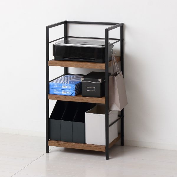 クロシオ アート3段ラック(ヴィンテージブラウン) 型番:23485【代引・日時指定・キャンセル不可・北海道沖縄離島配送不可】 -お取り寄せ- 4954877234852-ds [3]