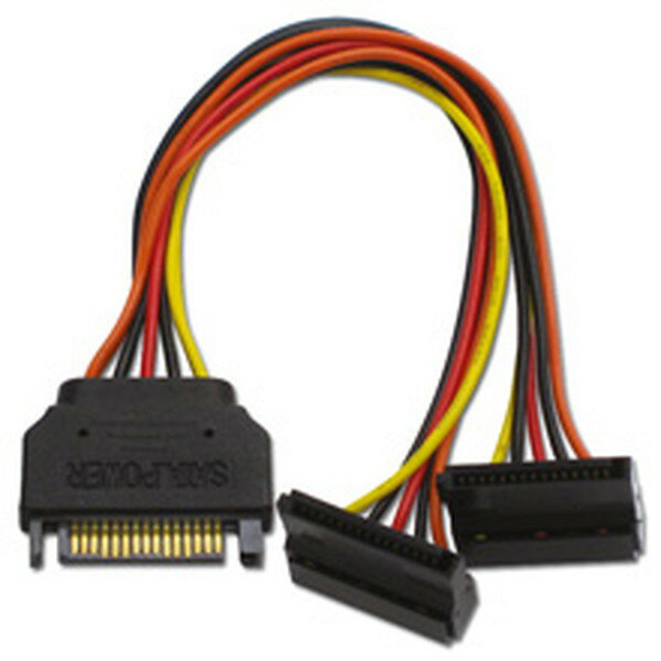 Ainex アイネックス シリアルATA用二股電源ケーブル 15cm S2-1504SAC【キャンセル不可・北海道沖縄離島..