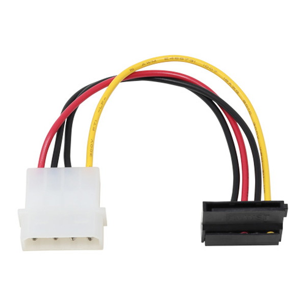 Ainex シリアルATA用電源変換ケーブル 上L型コネクタ 12cm WA-085UB【キャンセル不可・北海道沖縄離島配送不可】 -お取り寄せ- 4562412838702-ds