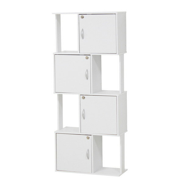 クロシオ ラック 鍵付き4段 39413 【代引・日時指定・キャンセル不可・北海道沖縄離島配送不可】 -お取り寄せ- 4954877394136-ds