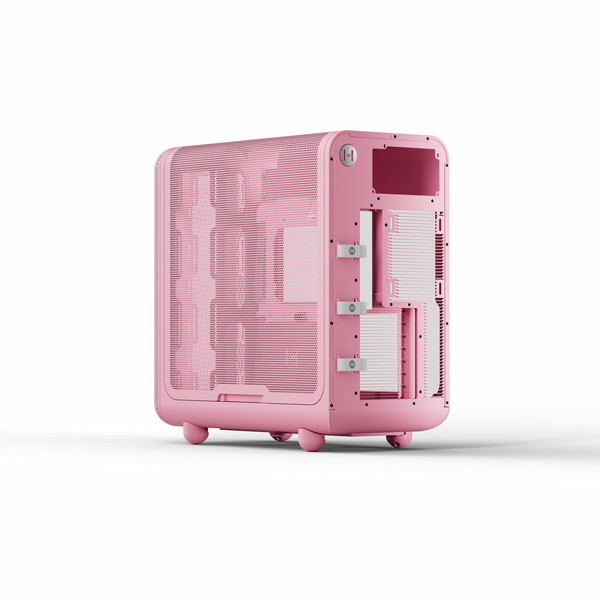 HYTE PCケース X50 Strawberry Milk 曲面強化ガラス搭載 ラウンドデザインE-ATX対応PCケース X50　ピン..