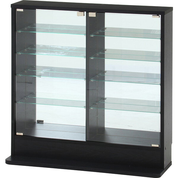 Collection Cases - 不二貿易 コレクションラック TOR ロータイプミラー付き BK ブラック 商品コード57083【代引・日時指定・キャンセル不可・北海道沖縄離島配送不可】 -お取リ寄せ- 4953980570833-ds