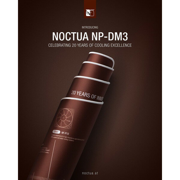 Noctua ノクチュア デスクマット NP-DM3 サイズ : 900 x 400 x 4 mm 縁部分 : ステッチ加工 底面 : 滑り止めゴム 昇華プリント 20周年記念デスクマット【キャンセル不可・北海道沖縄離島配送不可】 -お取り寄せ- 9010018800340-ds