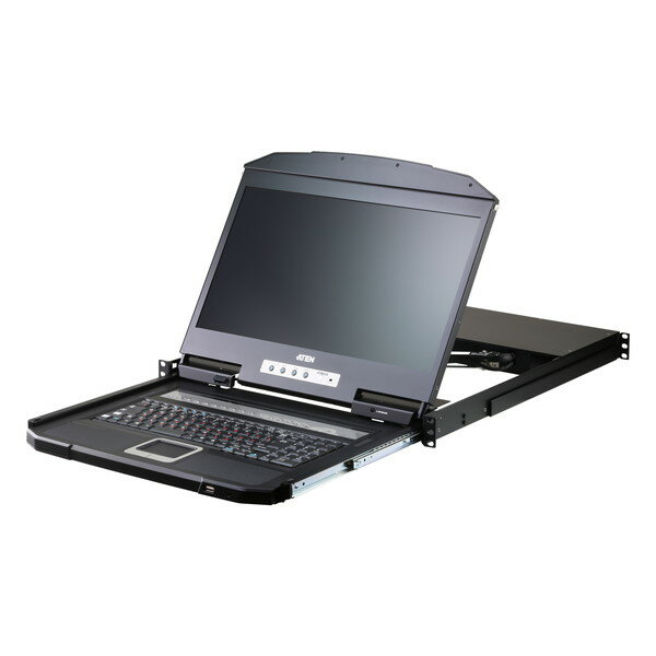 ATEN KVMドロワー CL3116NXJJL PS/2-USB対応 16ポートVGA シングルスライド ワイドスクリーンLCD ロングレール【キャンセル不可・北海道沖縄離島配送不可】-お取り寄せ- 4719264648984-ds