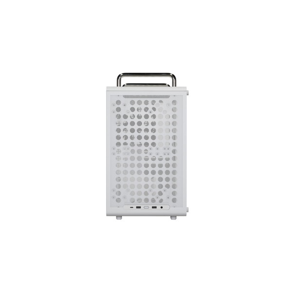 CoolerMaster PCケース Q340-WGNN-S00（Qube 340 White With Handle） QUBE 340 モジュラー設計 対応MB：Mini-ITX, Micro-ATX / 1 x 140mm non-ARGB Black Fan 搭載 ホワイト 【キャンセル不可・北海道沖縄離島配送不可】 4719512169155-ds