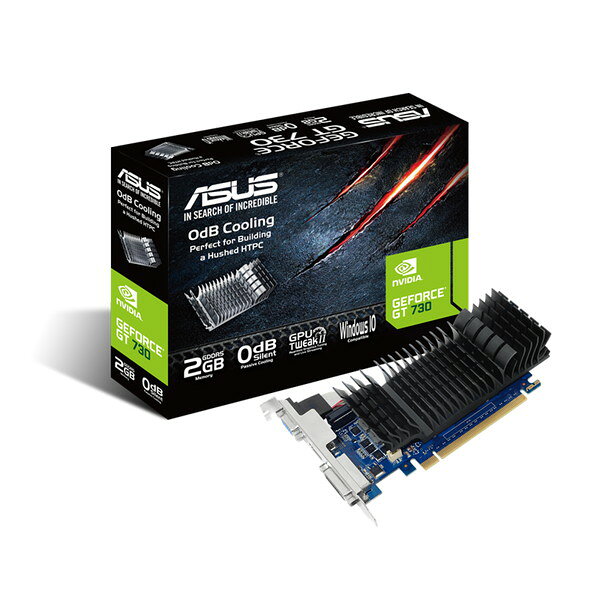 ATI Technologies - ASUS VGA GT730-SL-2GD5-BRK 2GB GDDR5 グラフィックカード NVIDIA GeForce GT 730 / HDMI 1.4a ファンレス設計 2スロット GPU Tweak II 【キャンセル不可・北海道沖縄離島配送不可】 0886227990399-ds