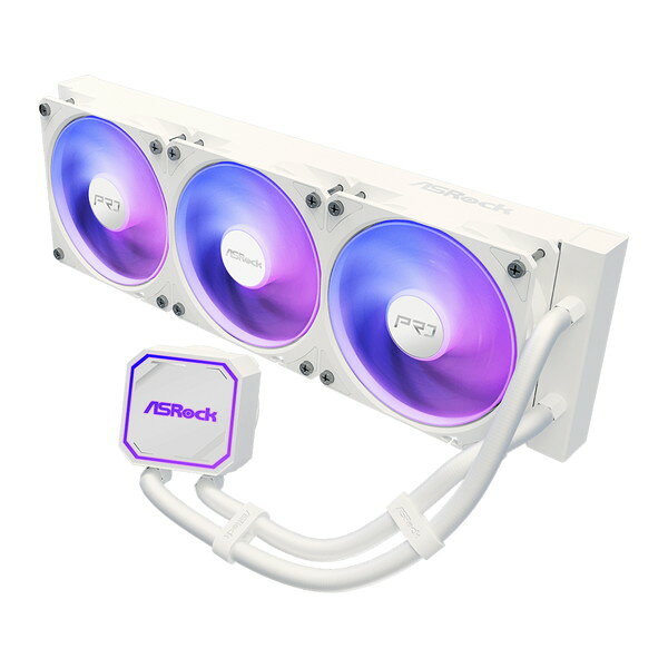 ASRock 水冷クーラー Pro White 360 ARGB ホワイト 簡易水冷CPUクーラー 360mm 連結ファン仕様 LGA1851/1700 AM5/AM4対応 高耐久 Proシリーズ【キャンセル不可・北海道沖縄離島配送不可】 -お取り寄せ- 4711581493544-ds