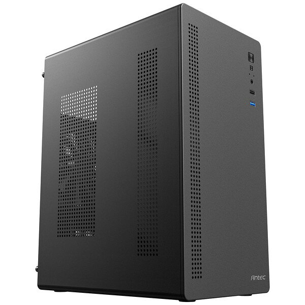 Antec PCケース ST20M コンパクト静音型 ミニタワー PCケース 高コスパ 265mmグラボ対応 CPU高150mm リアファン搭載【キャンセル不可・北海道沖縄離島配送不可】 0761345102711-ds