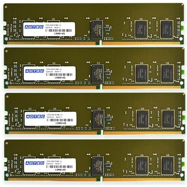ADTEC DDR4-2400 RDIMM 16GB (2Rx8)×4枚組 ADS2400D-R16GDB4 ECC Registered 増設メモリ サーバ用 ワークステーション用 6年保証 アドテック【納期要確認・キャンセル不可・北海道沖縄離島配送不可】 -お取り寄せ- 4946516089299-ds
