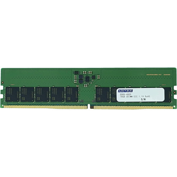 ADTEC DDR5-4800 UDIMM ECC 16GB (1Rx8)×4枚組 ADS4800D-E16GSB4 PC5-38400 288pin 6年保証 サーバー ワークステーシ…