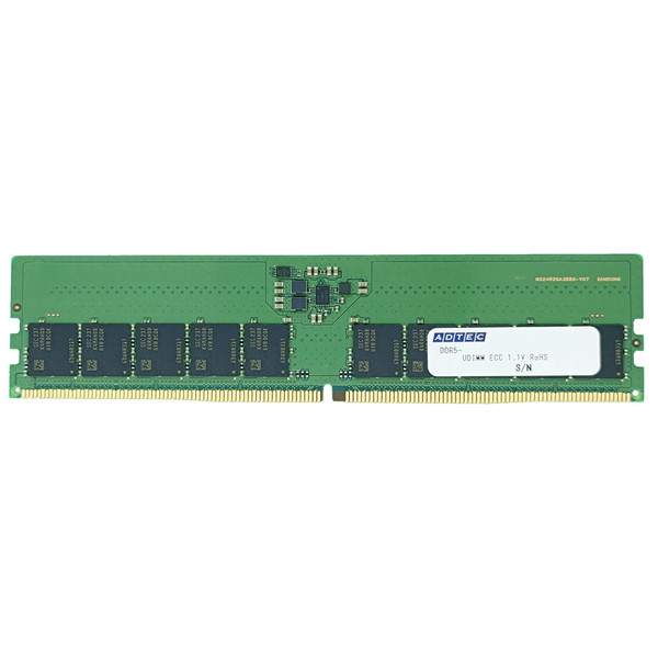 ADTEC DDR5-5600 (PC5-5600) UDIMM ECC 16GB ADS5600D-E16GSB 6年保証 16GB 1Rx8 サーバー ワークステーション用 増…