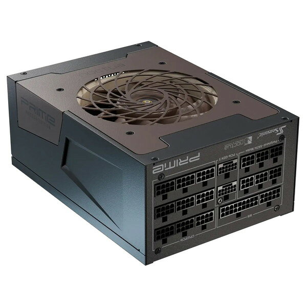 Seasonic PRIME TX-1600 Noctua Edition・1600Wフルモジュラー仕様の80PLUS TITANIUM認証とCybenetics ETA TITANIUM認証、Lambda A++認証wを取得・NF-A12x25ファンを搭載、製品保証は12年間【ご注意事項】※日本国内の一般家庭向けのAC100Vのコンセントでは最大1300Wまでの出力となります。&emsp;1300W以上でご使用の場合、AC200V環境とAC200V対応のACケーブルが必要になります。※ACケーブルのコンセントの差し込み口は「3ピン」タイプになっておりますTechnical Specifications80PLUSTitaniumCybenetics Efficiency LevelTitaniumCybenetics Noise LevelLambda A++Form FactorATX/EPSDimensions210 × 150 × 86 mmFan InformationFan Size120 mmFan ControlDigital Hybrid Fan ControlFan BearingSSO2 BearingLife Expectancy150,000 hoursCable InformationModularityFully ModularCable typeIndividually Sleeved Black and Brown CablesElectrical FeaturesOperating Temperature0 - 50 °CMTBF @ 25 °C, excl. fan100,000 hoursAC InputFull RangeProtectionOCP, OPP, OTP, OVP, SCP, UVPSafety and EnvironmentalSafety and EMCcTUVus, TUV, CB, CCC, BSMI, CE, FCC, UKCAEnvironmental ComplianceREACH, RoHS, Energy Star, ErP Lot 6, WEEEWarranty12 YearsPower OutputAC Input100 V - 240 V15 - 10 A50 Hz - 60 HzDC OutputRail+3.3V+5V+12V-12V+5 VSBMaximum Power25 A25 A133.3 A0.5 A3 A125 W1600 W6 W15 WTotal continuous power1600 W 115-240Vac, 1300 W 100-240 Vac ■ ご注意 ■・ ご注文のタイミングにより、納期がかかる、又は完売などの場合もございます。・ 商品の情報/詳細、画像について保証は致しかねます。・ 画像はイメージです。商品以外が含まれる、又は商品と異なる場合があります。・ 必ずメーカーホームページなど合わせてご確認ください。・ ご注文確定後によるキャンセル・返品・交換は出来かねます。・ こちらの商品につきまして、「自社配送センター」もしくは「Amazon倉庫」もしくは「メーカー倉庫」より発送させて頂きます。・ 型番 : SS-PRIME-TX1600-NC・ JAN : 9010018900262-ds
