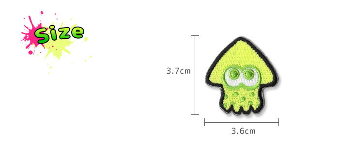 スプラトゥーン2 イカした刺繍シールワッペン Splatoon2 ゲーム 刺繍 入園 入学 アイロン接着