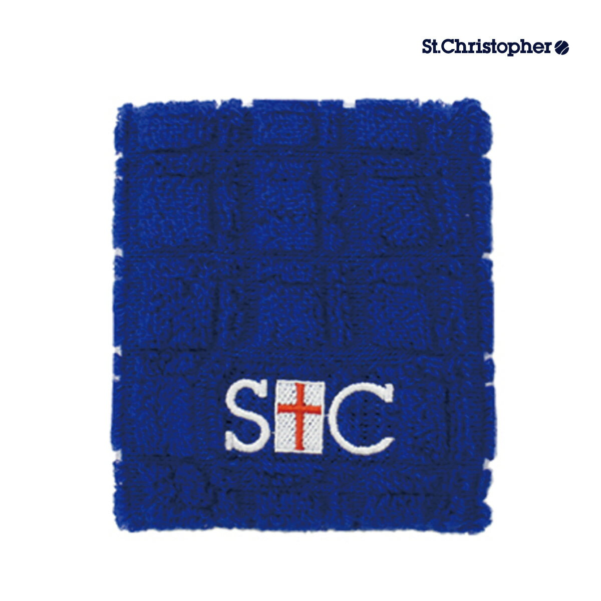 リストバンド 【ポスト投函対応商品】St.Christopher チェックリストバンド ロング stc-bca4605-sp　2024SS　サファイア　セントクリストファー メンズ　レディース　テニス