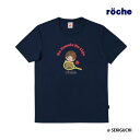 【5/5限定!10%OFFクーポン配布中】【ポスト投函対応】モンチッチrocheコラボTシャツ ネイビー M0071 ユニセックス 2024SS 抗菌・防臭 吸...