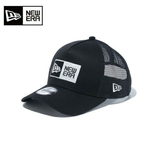 樂天商城 - 【マラソン限定！最大2,000円OFFクーポン】ニューエラ 23FW 13762782 Youth 9FORTY A-Frame トラッカー Box Logo ボックスロゴ Trucker ブラック × ホワイト ジュニアキャップ 帽子 アウトドア