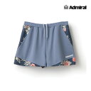 【ポスト投函対応】ADMIRAL レディース フラワーヘムショーツ ATLA517-034 2025SS ブルー 吸水速乾 ストレッチ アドミラル WOMEN ...