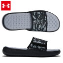 【4日20時~28時間限定★最大ポイント47倍 】アンダーアーマー UAイグナイトプロ8 グラフィック スライド メンズ 25SS ブラック×ブラック(6003648) UA サンダル ANDERARMOUR