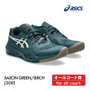 【ポイントUP】ASICS ゲルレゾリューション テン オールコート 1041A481-300 2025SS メンズ テニス シューズ アシックス GEL-RESOLUTION X SAXON GREEN/BIRCH