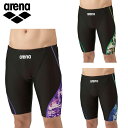 アリーナ 【アクアエクサ】フィットネススパッツ(ハーフレッグ)メンズ 25FW (AS5FWF60M) arena エクササイズ メンズ 水泳 水着 プール 2025年秋冬モデル WAVES AS5FWF 前当て付き AQUA EXA ロング丈