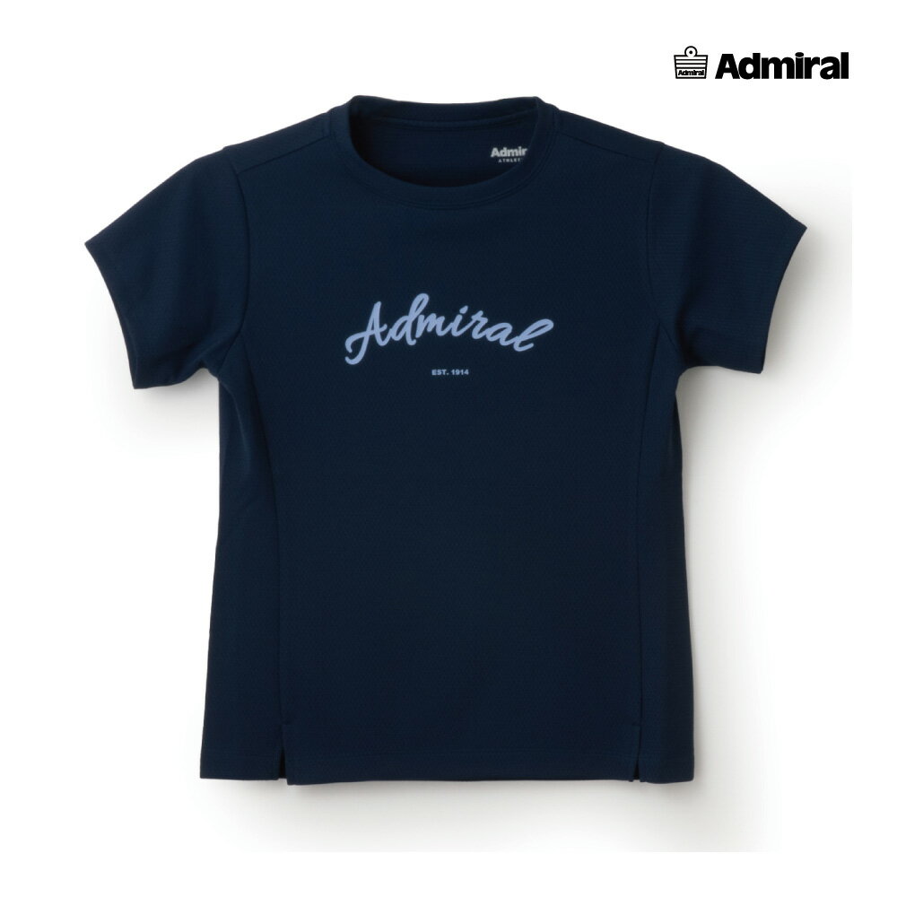 ADMIRAL　レディース　カラタッチサイドスリットTEE　ATLA562-030　2025FW　ネイビー　アドミラル　WOMEN　テニスウェア　バドミントン　ソフトテニス　ポスト投函対応