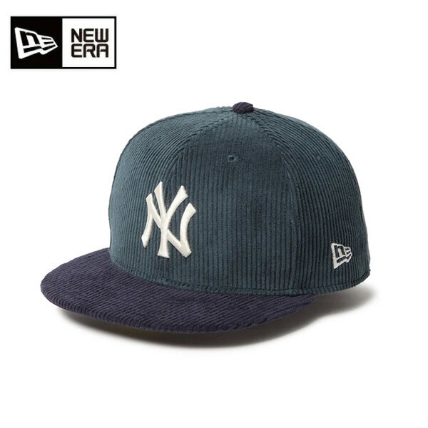 ニューエラ 59FIFTY Corduroy コーデュロイ ニューヨーク・ヤンキース ユニセックス 25FW ブルーグリーン ネイビーバイザー 14668154 5950 MLB 8W CORD NEYYAN BGRN NVY
