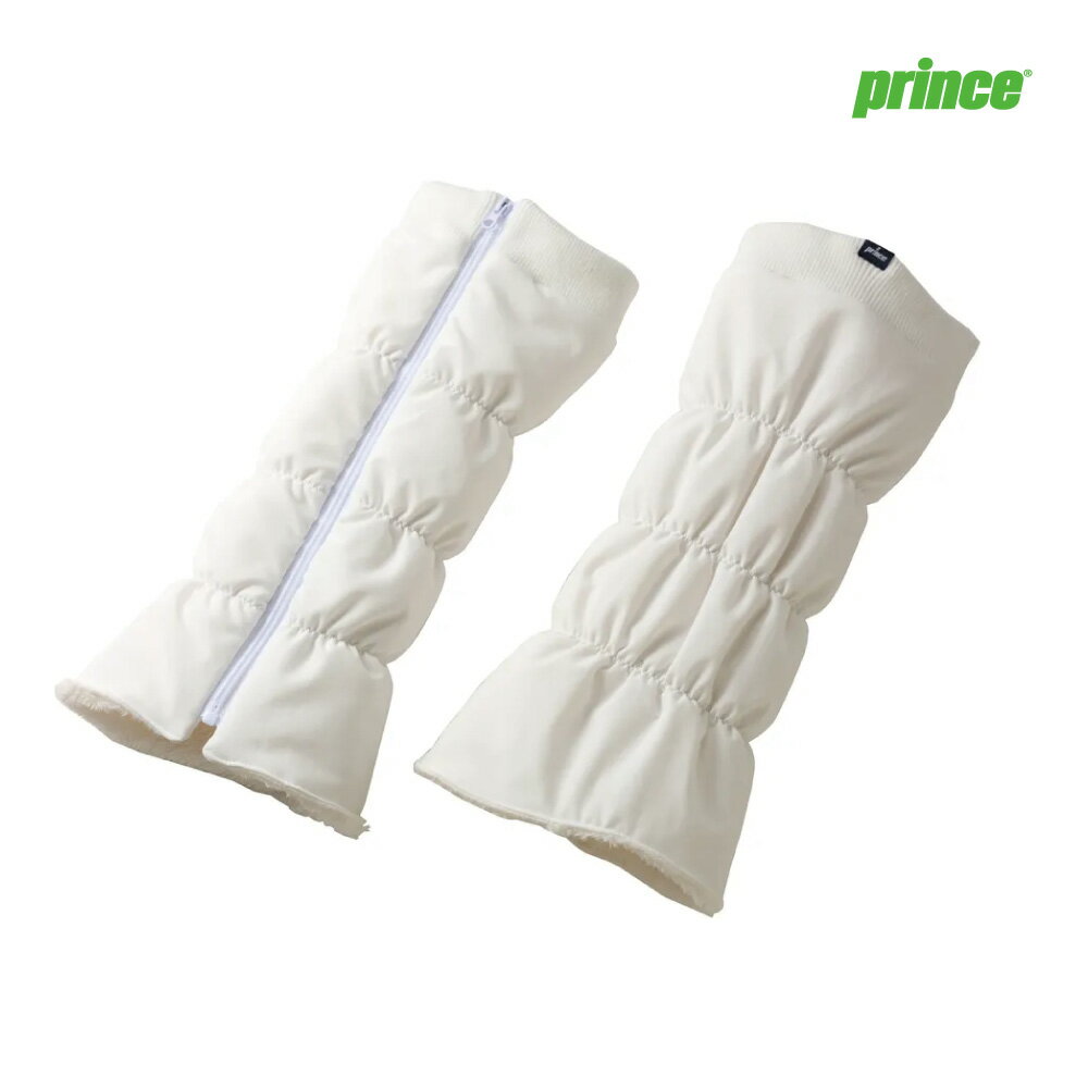 Prince　ファスナーつきレッグウォーマー　PO671-146　ホワイト　保温　裏ボア　プリンス　WOMEN　テニ..