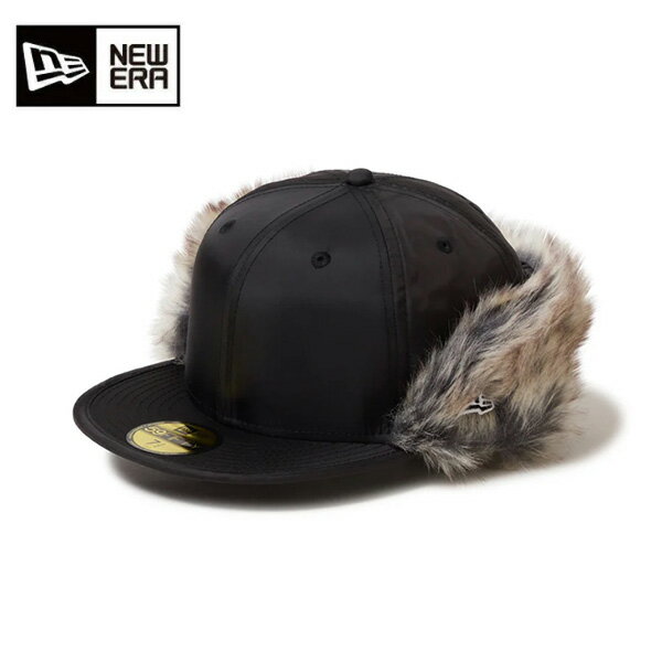 ニューエラ キャップ 59FIFTY Flip down Water Repellent ファー ユニセックス 25FW ブラック 14668884 帽子 アウトドア OD 5950FD FUR BLK 撥水