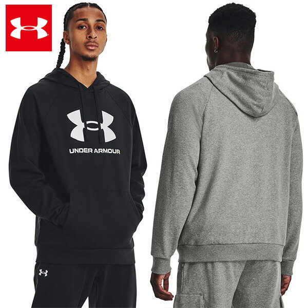 【BKフライデー限定!最大2,000OFFクーポン配布中】アンダーアーマー UAライバルフリース ロゴ フーディー メンズ 25FW ブラック グレー (137...