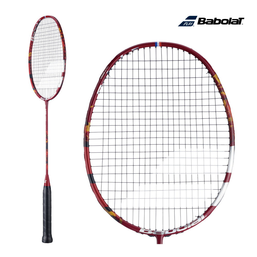 【マラソン限定!最大2000円OFFクーポン 】BABOLAT　エックスフィール スパーク　602483-100　2026SS　3UG5　ヘッドヘビー　パワー系　オフェンス　レッド　バドラケ　バドミントンラケット　バボラ　X-FEEL SPARK