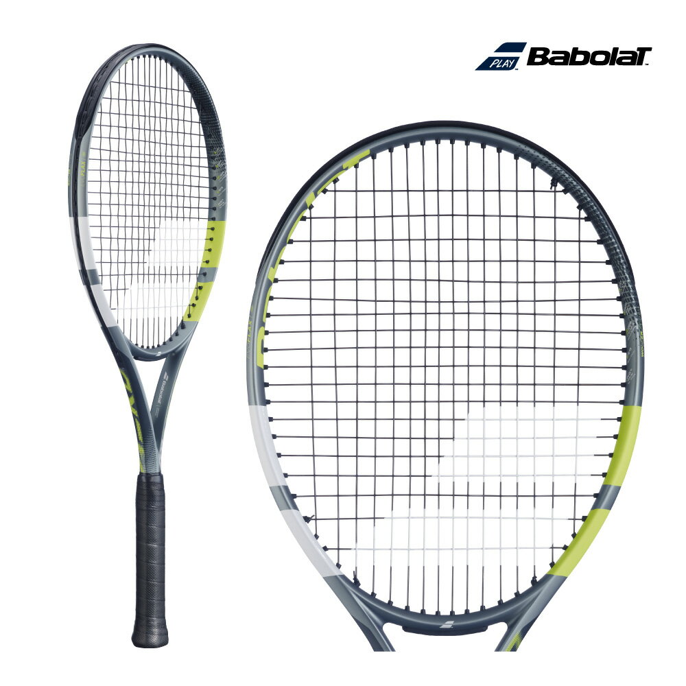 樂天商城 - 【マラソン限定！最大2,000円OFFクーポン】Babolat　エボアエロ　101562　2026SS　グレー x フルオイエロー　スピン系　テニスラケット　硬式テニス　バボラ　EVO AERO