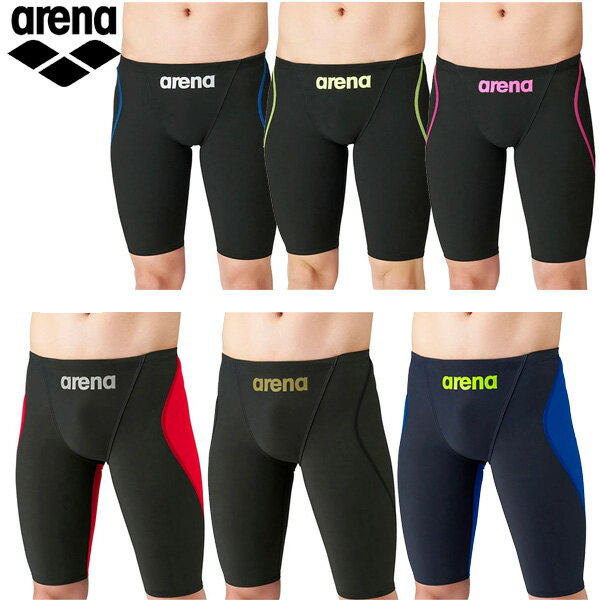 【特価】 アリーナ 競泳水着 アクアフォースフュージョントライ ハーフスパッツ メンズ ブラック ネイビー ARN-1011M arena WA承認 公式大会可