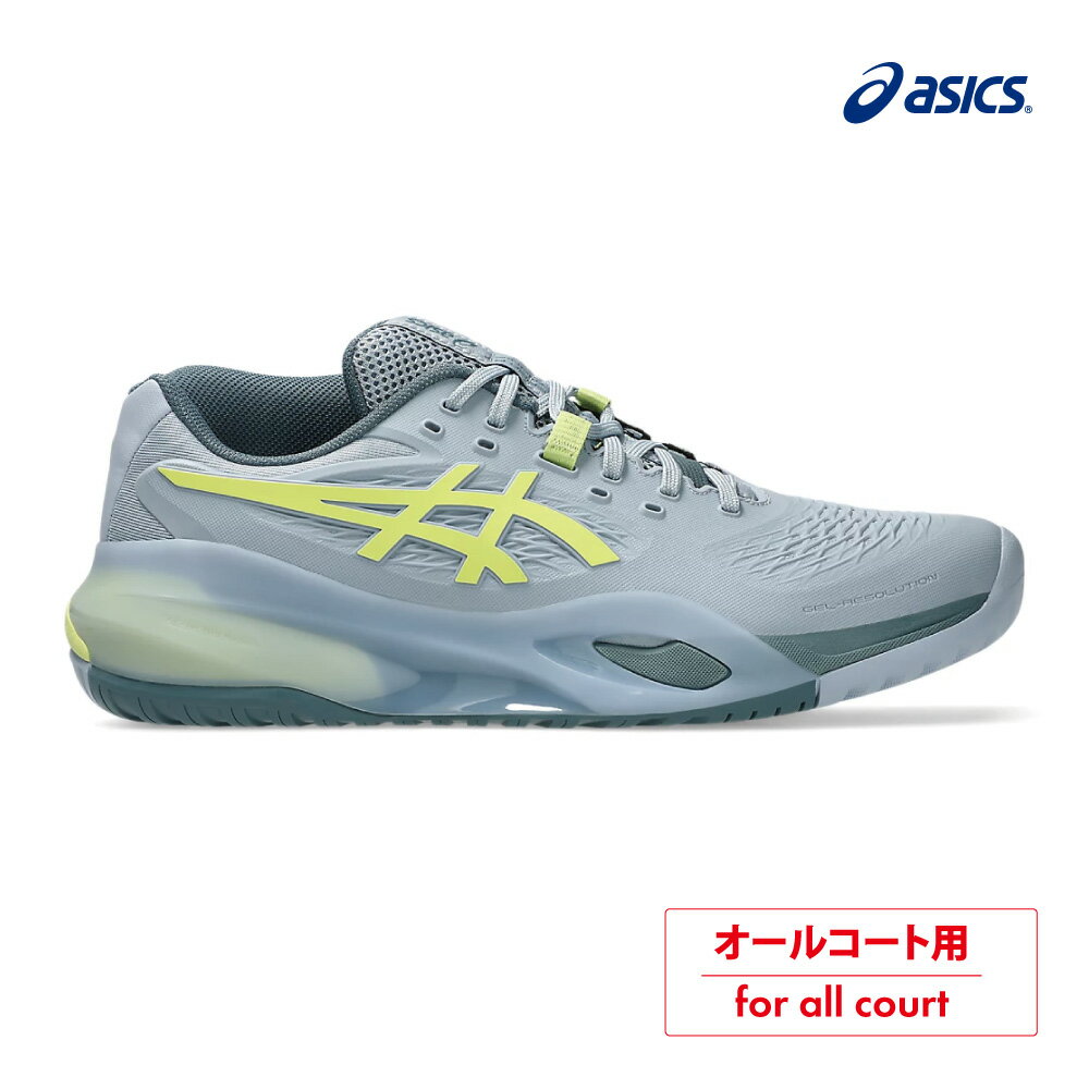 【ポイントUP】ASICS　ゲルレゾリューション テン　オールコート　1041A481-402　GREY BLUE/PISTACHIO　2026SS　メンズ 　テニス　シューズ　アシックス　GEL-RESOLUTION X　ASI02