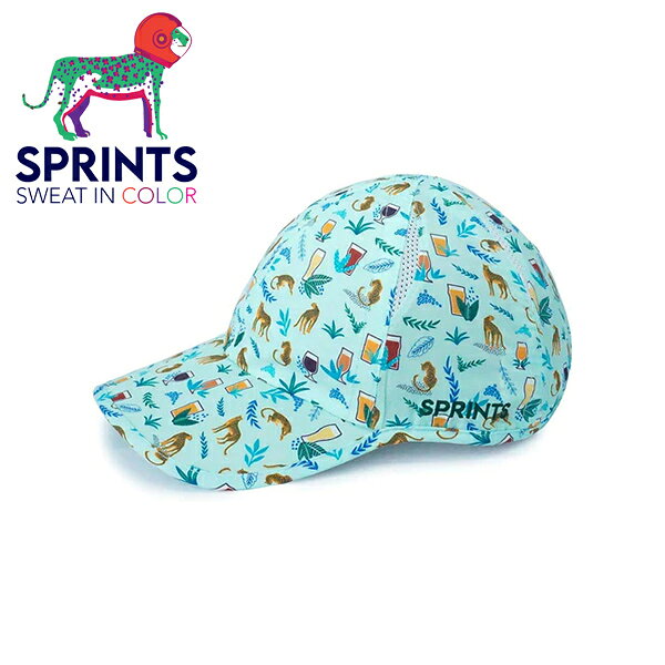 【商品名】 O.G.Hats（オージーハット） 【ブランド】 SPRINTS（スプリンツ） 【カラー】 Jungle Beer Jags 【サイズ】 フリーサイズ 【重さ】 45g 【素材】 ポリエステル100％ 【お手入れ方法】 洗濯機で洗濯可（単独で冷水洗い、吊るして乾燥） 【注意】 こちらの商品は、他の通販サイトと在庫共有しているため、ごくまれにご注文後でも在庫切れの場合がございます。 その際は連絡させて頂きますので、予めご了承ください。 また、実際の商品と比較し色味に若干の誤差が生じる場合がございますので、ご了承下さい。SPRINTS ランニングキャップ オージーハット SPRINTS（スプリンツ）は2019 年にランニングブランドとして、 アメリカ オハイオ州シンシナティでスタートしました。 コンセプトは、「全ての人が楽しく汗をかけるように！」です。 そのコンセプト通り、 高機能でありながらカラフルでユーモアのあるプリントキャップは、 シンプルでブラックベースの多い現在のランニングウェアの 遊びや、はずしのアイテムとして、 アメリカ中のランナーから大変な人気となっています。 ・年中使用できる吸湿発散性のある軽量45gのポリエステル生地で、速乾性に優れています。 ・パネルの間にメッシュベンチレーションが4箇所に施されており、通気性抜群です。 ・スウェットバンドにより、流れ落ちる汗を受け止めます。 ・紫外線98%ブロック UPF45+ ・ベルクロ仕様でサイズ調節も簡単にできます。（52cm～62cm)