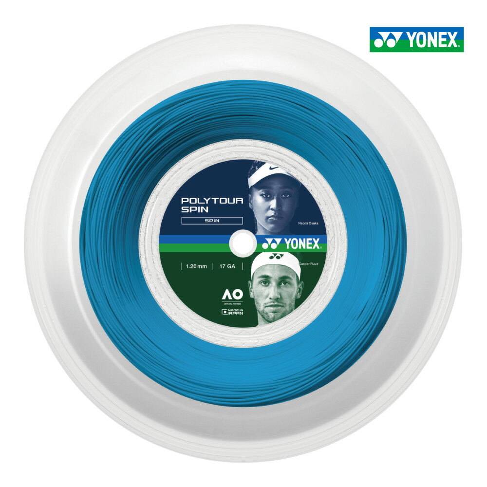 樂天商城 - 【マラソン限定！最大2,000円OFFクーポン】YONEX　ポリツアー スピン　120/125　200mロール　PTS120R2　PTGSPNR2　硬式　テニス　ストリング　ガット　ポリエステルモノ　ヨネックス　POLYTOUR SPIN