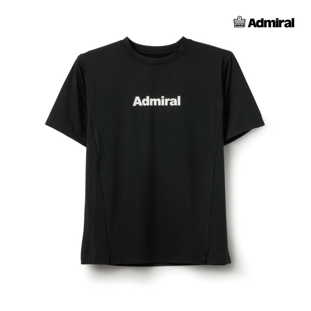 樂天商城 - 【15日00時〜26時間限定★最大ポイント47倍 】ADMIRAL　メンズ　スリットヘムミニマムTEE 　ATMA603-10　2026SS　ブラック　吸水速乾　UVカット　ストレッチ　アドミラル　MEN　テニスウェア　バドミントン　ソフトテニス
