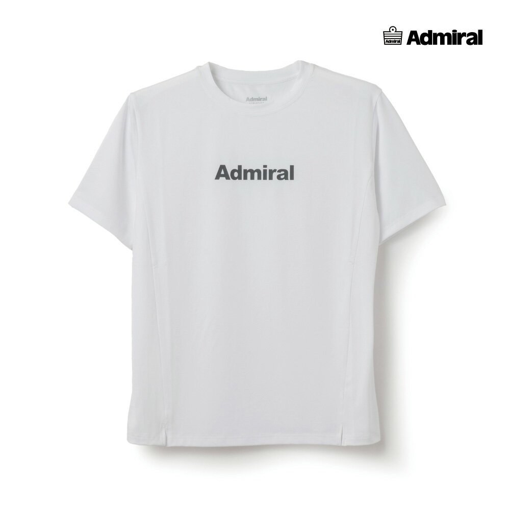 樂天商城 - ADMIRAL　メンズ　スリットヘムミニマムTEE 　ATMA603-00　2026SS　ホワイト　吸水速乾　UVカット　ストレッチ　アドミラル　MEN　テニスウェア　バドミントン　ソフトテニス