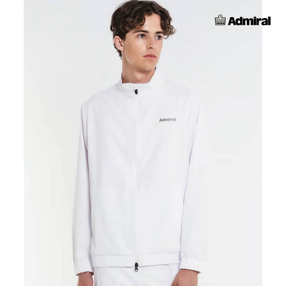 ADMIRAL メンズ セットアップジャケット ATMA609-00 2026SS ホワイト 吸水速乾 軽量 アウター アドミラル MEN テニスウェア バドミントン ソフトテニス
