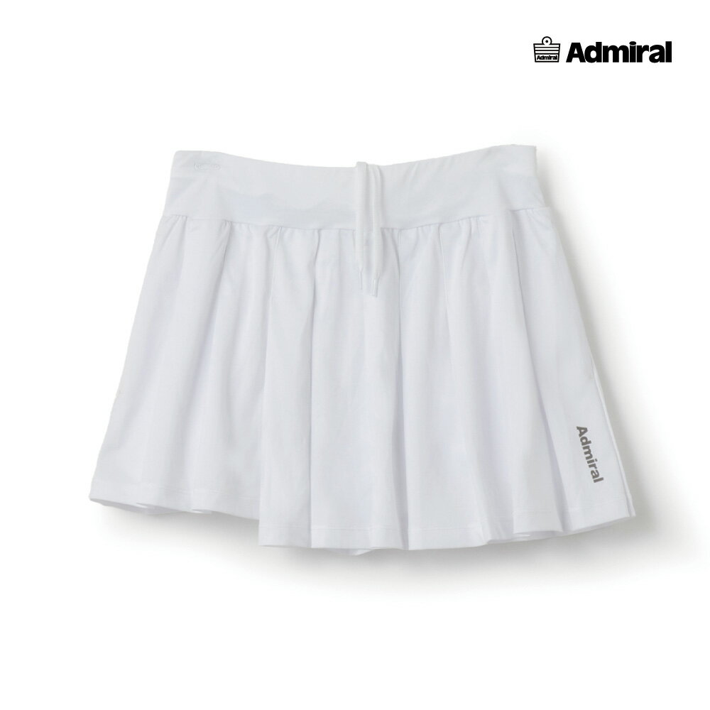 樂天商城 - 【15日00時〜26時間限定★最大ポイント47倍 】ADMIRAL　レディース　アシメヘムプリーツスコート　ATLA626-00　2026SS　ホワイト　吸水速乾　ストレッチ　アドミラル　WOMEN　テニスウェア　バドミントン　ソフトテニス