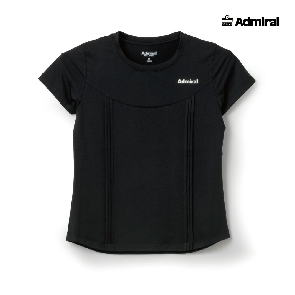 【マラソン限定！最大2,000円OFFクーポン】ADMIRAL　レディース　フロントピンタックTEE 　ATLA609-10　2026SS　ブラック　吸水速乾　...