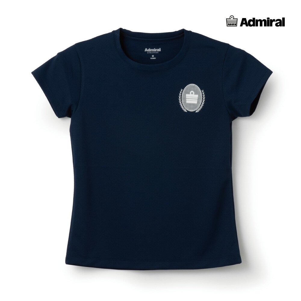 ADMIRAL レディース カラタッチプラクティスTEE ATLA631-30 2026SS ネイビー 吸水速乾 ストレッチ アドミラル WOMEN テニスウェア バドミントン ソフトテニス