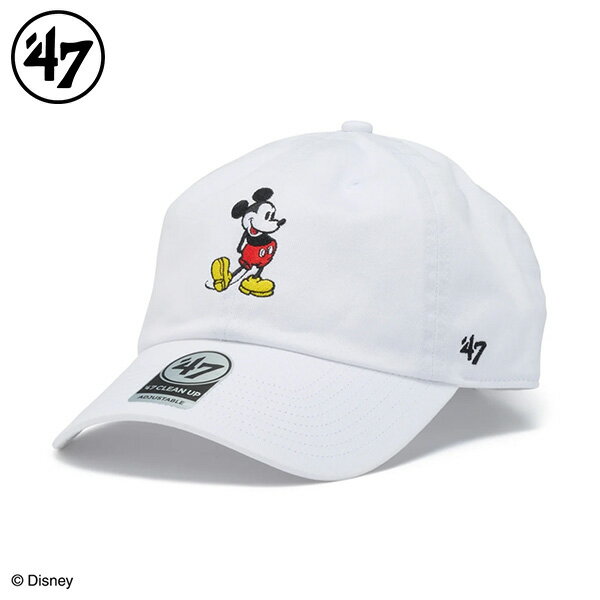 樂天商城 - 【マラソン限定！最大2,000円OFFクーポン】47 キャップ クリーンナップ Disney ミッキーマウス ユニセックス 26SS ホワイト 14920467 帽子 フォーティセブン ディズニー CLEAN UP