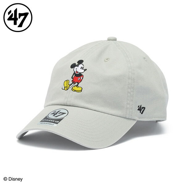 樂天商城 - 【マラソン限定！最大2,000円OFFクーポン】47 キャップ クリーンナップ Disney ミッキーマウス ユニセックス 26SS グレー 14920470 帽子 フォーティセブン ディズニー CLEAN UP